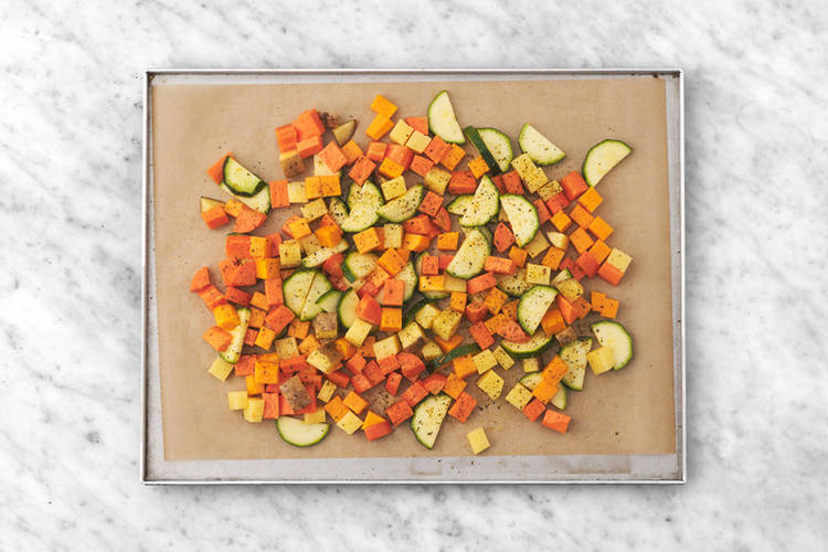 Roast the veggies