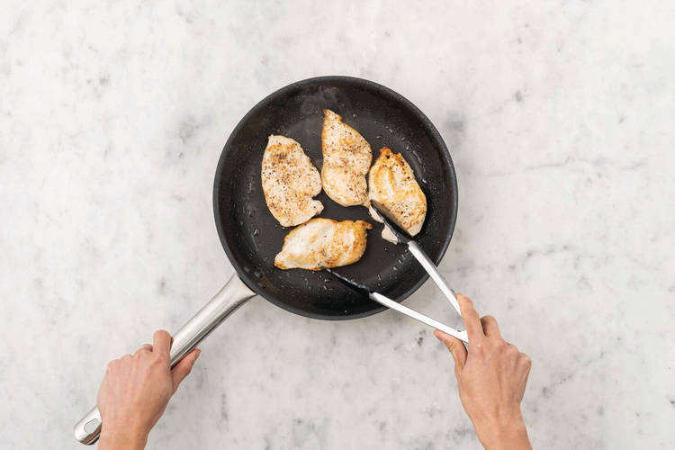 Sear the salmon