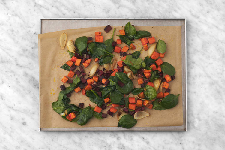 Toss the veggies
