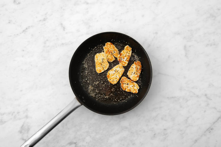 Cook the haloumi