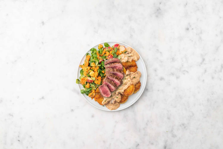 Steaks braten & Anrichten