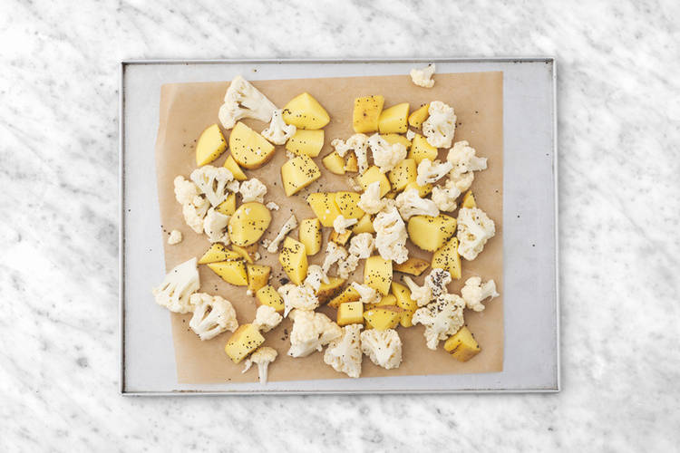 Roast the bombay potato & cauliflower