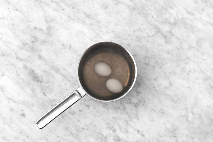 Cook the eggs