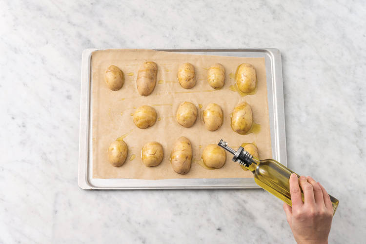 Start the potatoes
