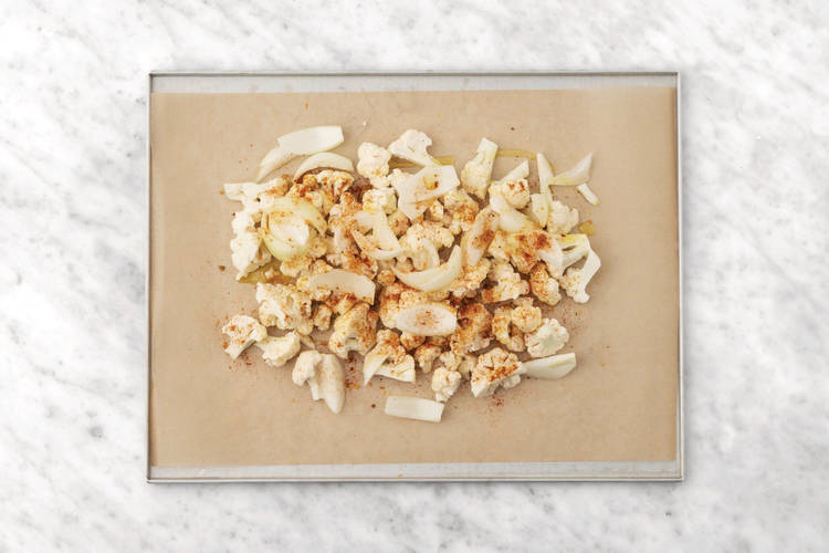 Roast the cauliflower & onion