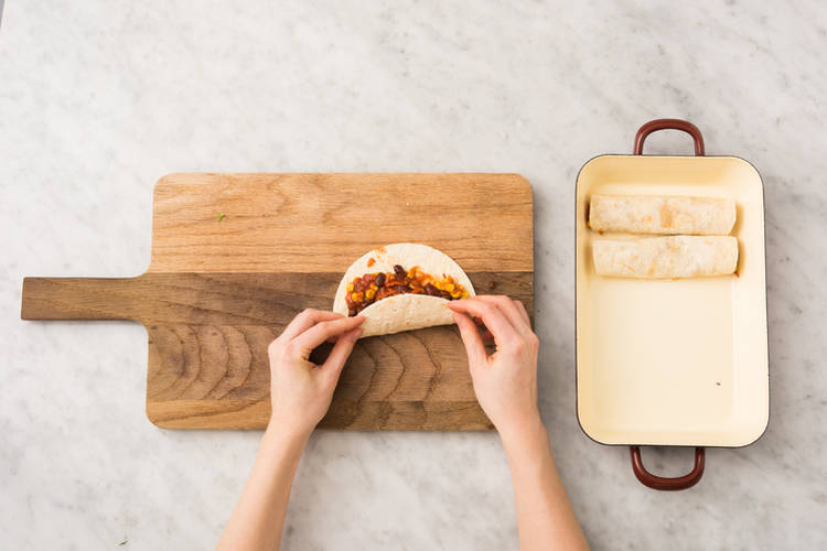 Grill the enchiladas 