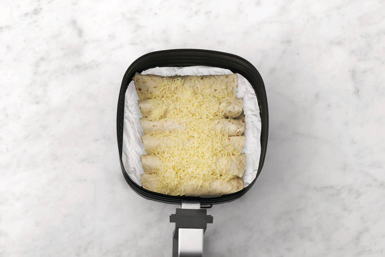 Cook the enchiladas