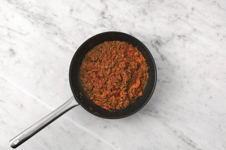 Cook the pork filling