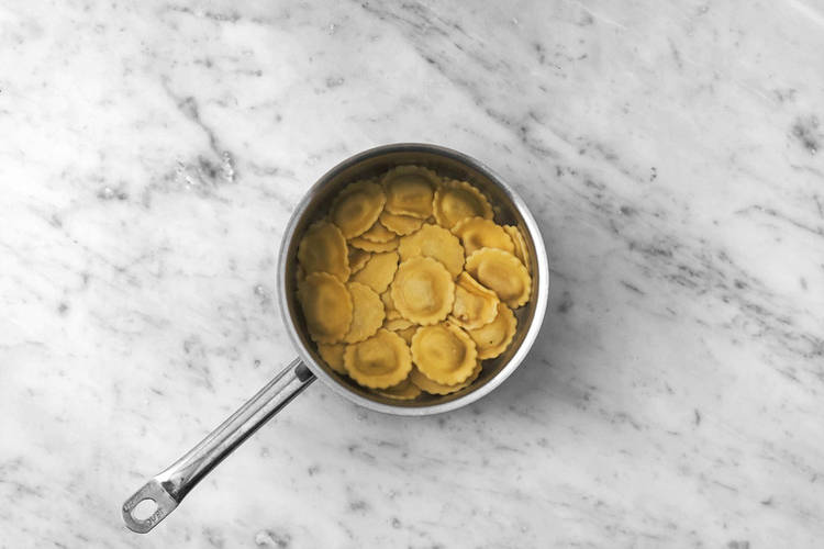 Cook the ravioli