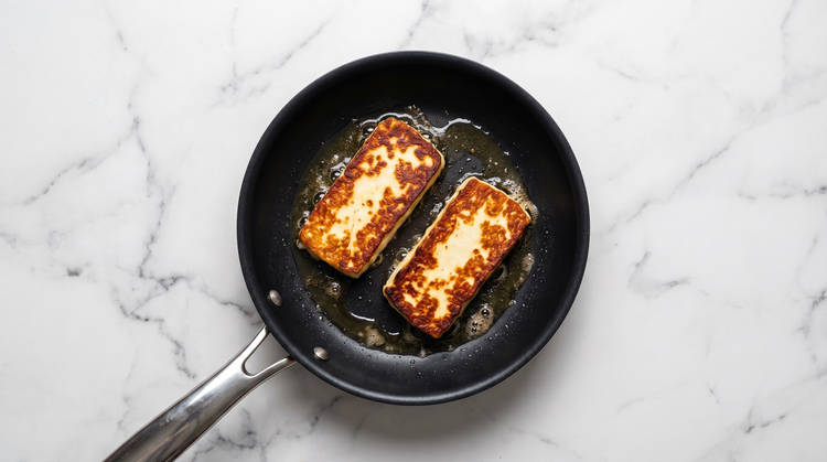 Sear Halloumi & Toss Salad