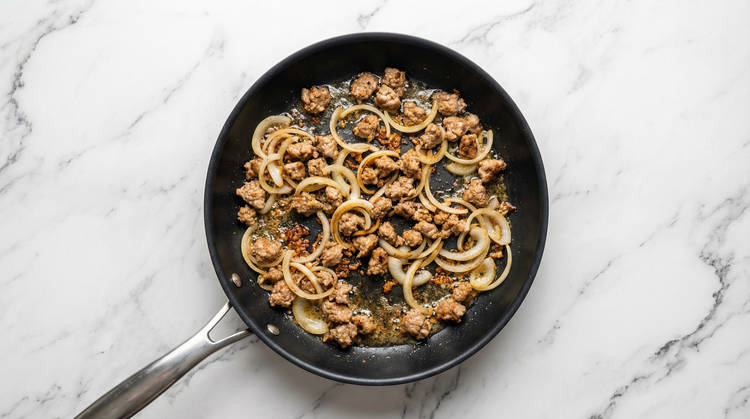 Cook Sausage & Onion