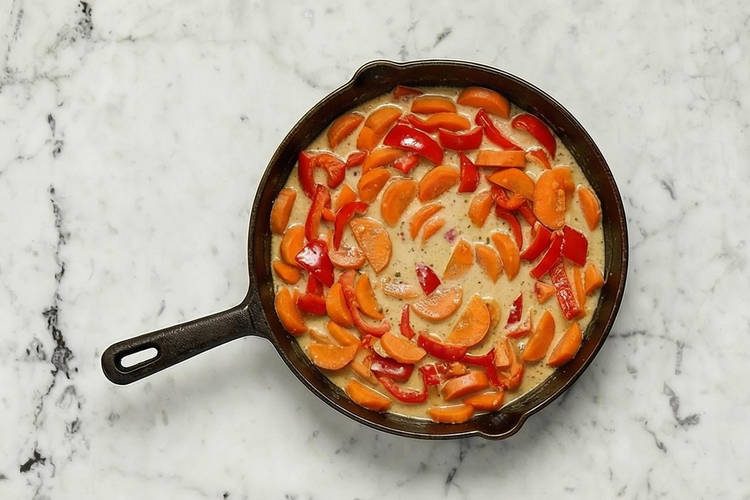 Préparer les légumes braisés à la noix de coco