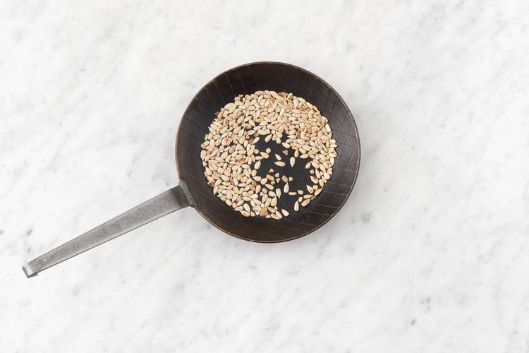 Toast sunflower seeds