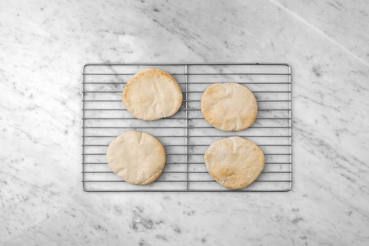 Cook the bacon & heat the flatbreads