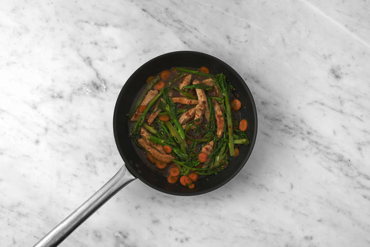 Cook the veggies