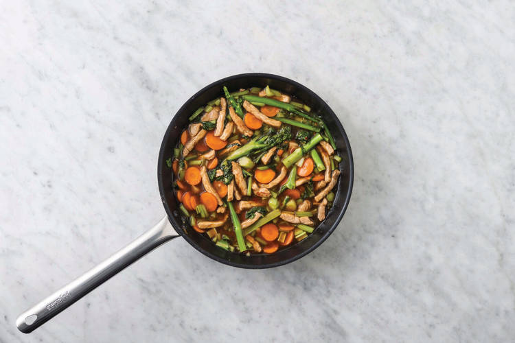 Cook the veggies