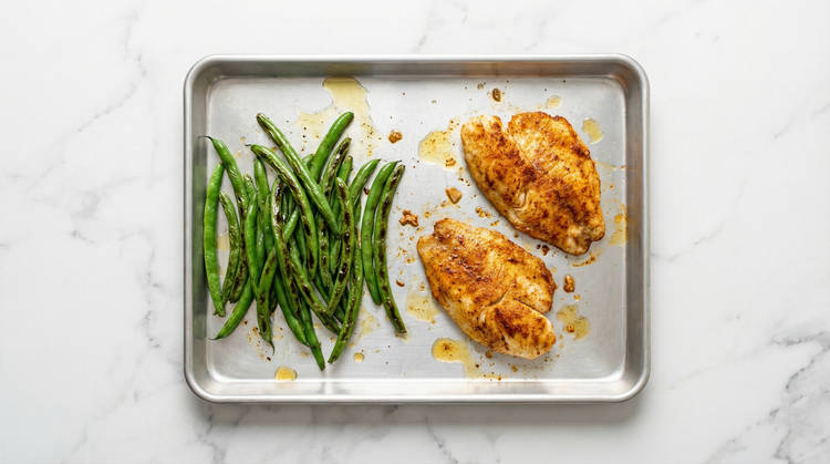 Roast Green Beans & Tilapia