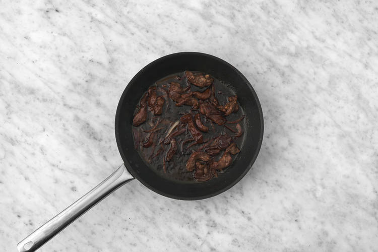 Cook the onion and add the sauce