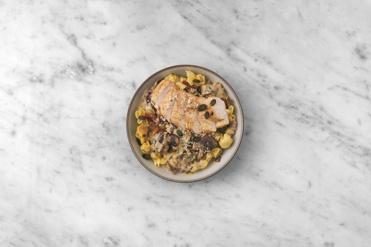 Hähnchen braten & Anrichten