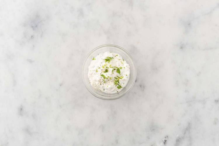 Make cilantro mayonnaise
