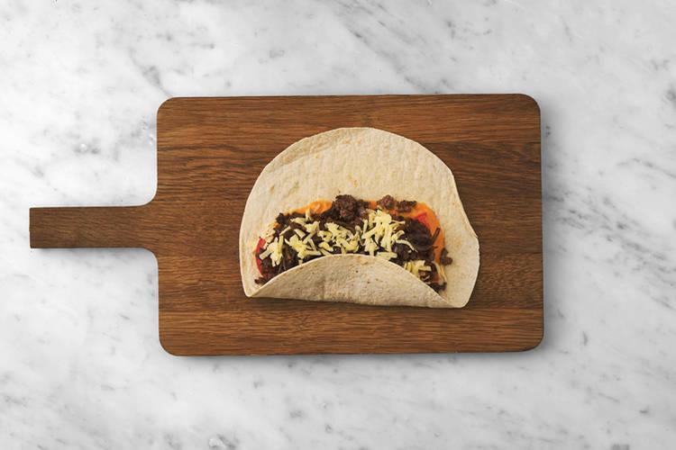 Assemble & toast the wraps