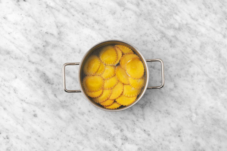 Cook the tortellini