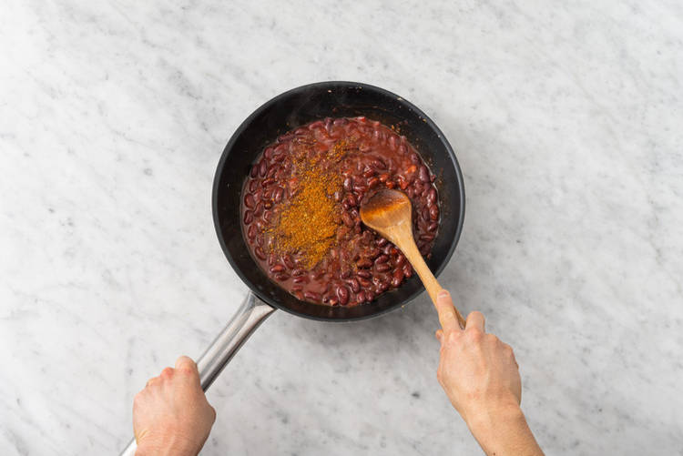 Make the saucy beans