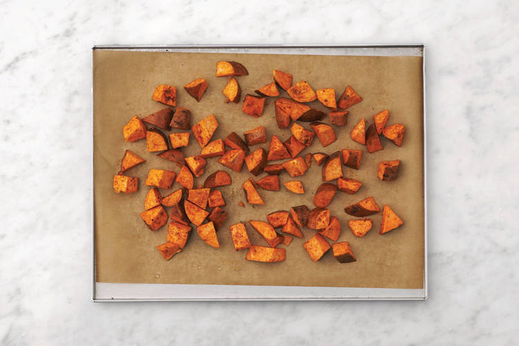 Roast the sweet potato