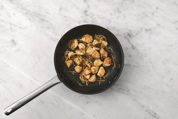 Cook the prawns