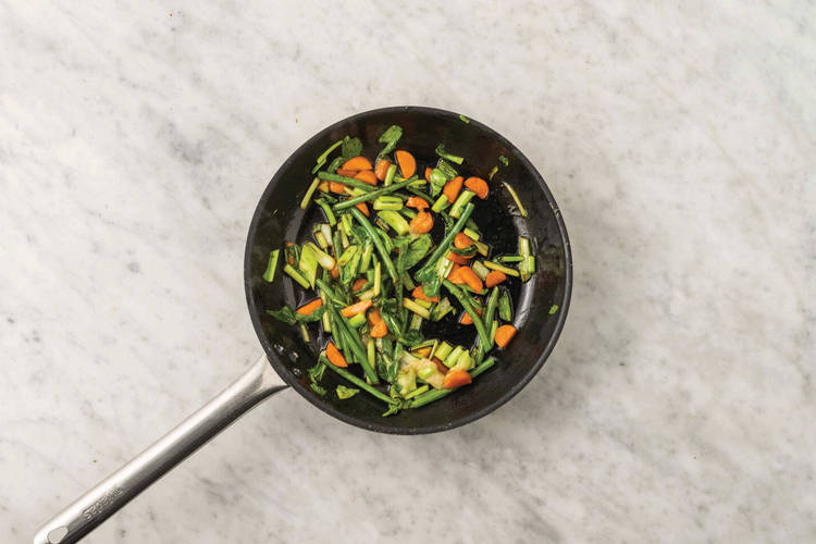 Cook the veggies