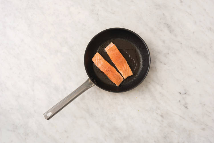 Sear the salmon