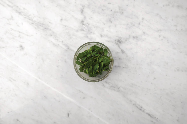 Toss the spinach