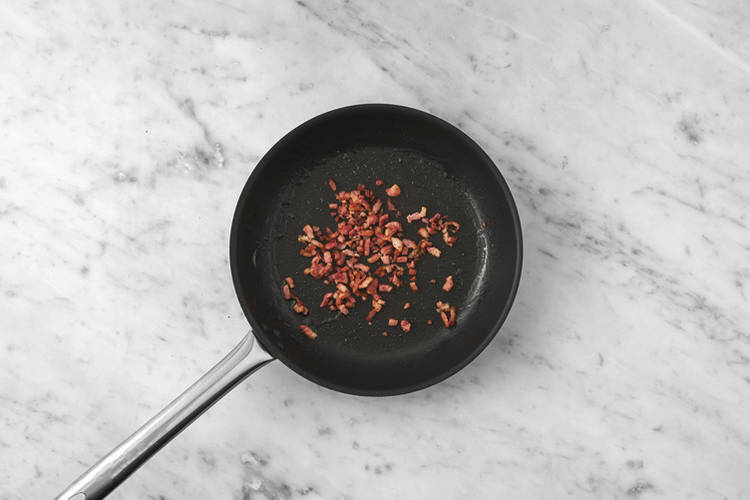 Cook the halloumi & toss the salad