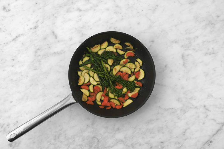 Cook the veggies
