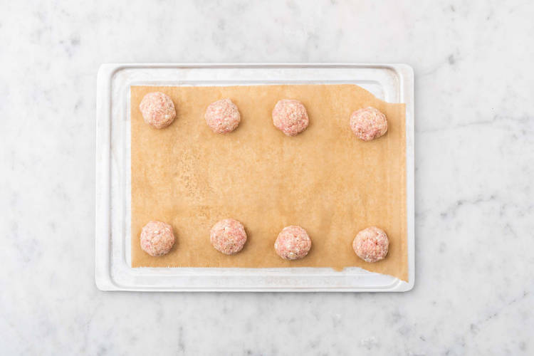 Prep and roast meatballs