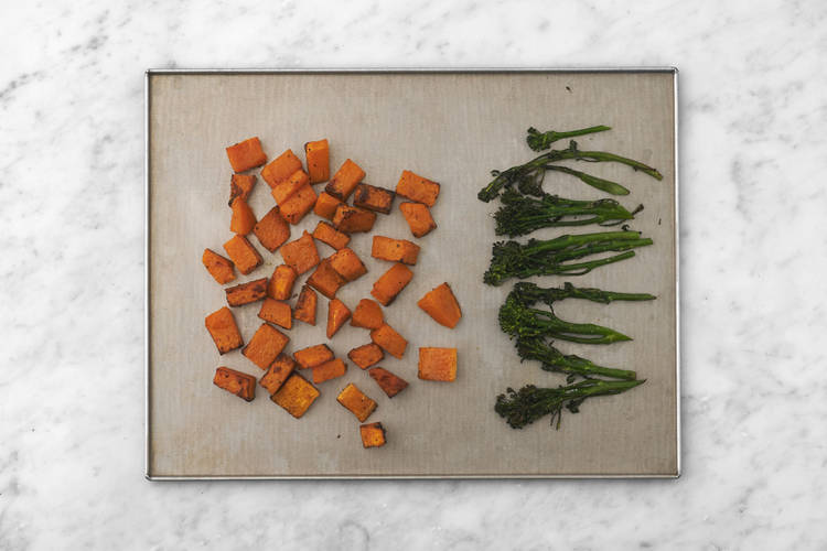 Roast the Purple Sprouting Broccoli