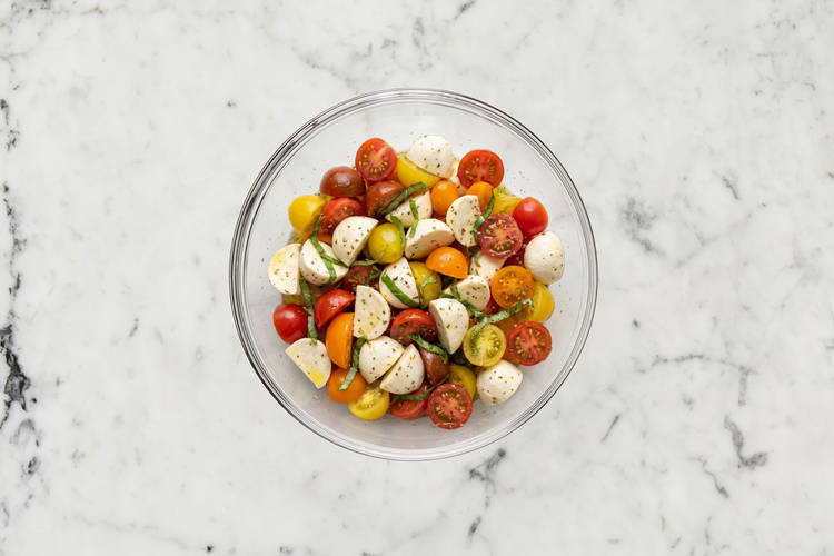 Prep and make caprese salad