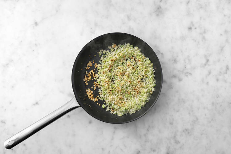 Cook the broccoli-cauliflower rice