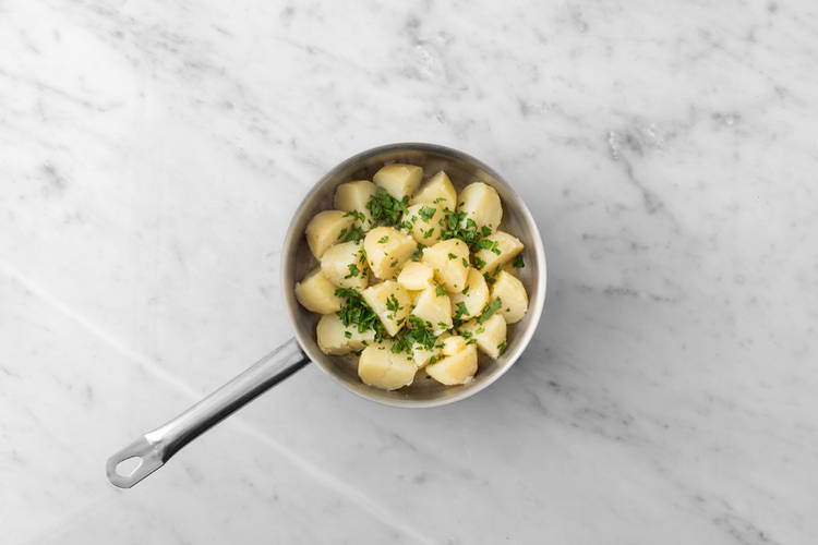 Boil the potatoes