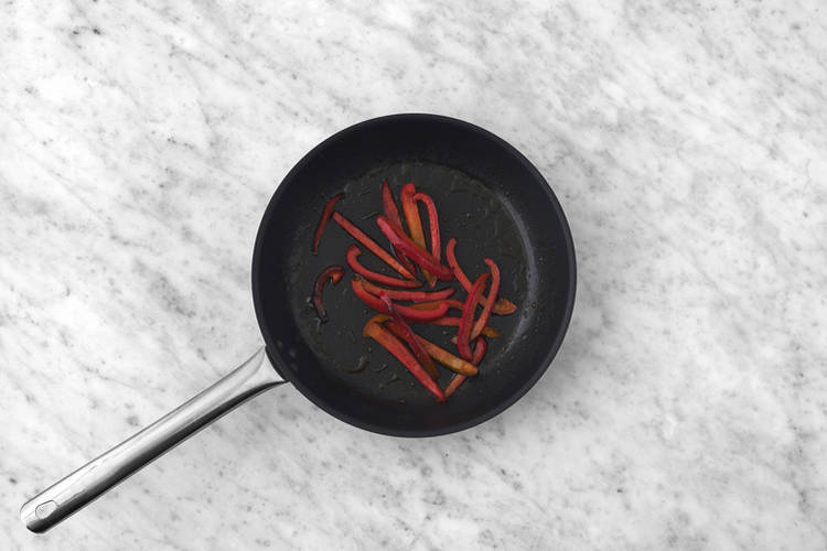 Stir-fry the veggies