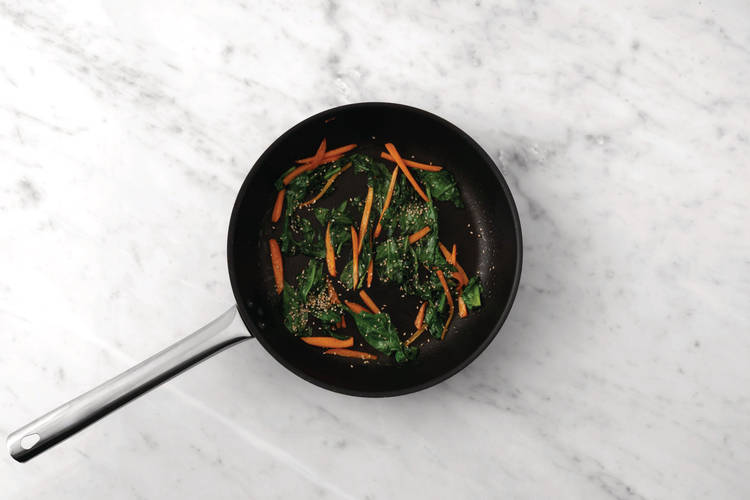 Cook the veggies