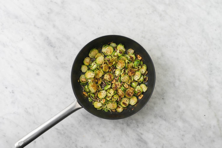 Get prepped & cook the Brussels sprouts