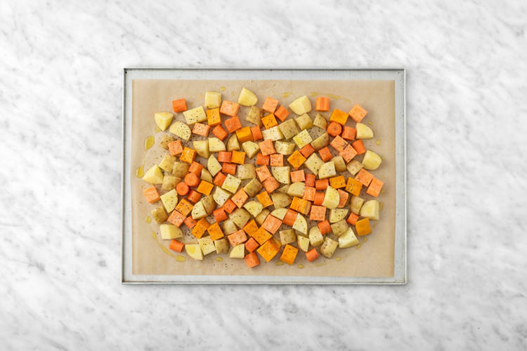 Roast the veggies