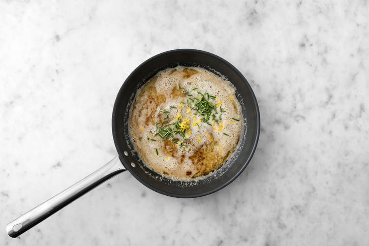 Make the zesty rosemary butter