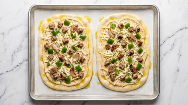 Shape & Assemble Pizzas