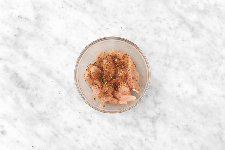 Prep the halloumi