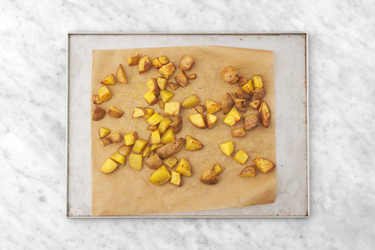 Start the potatoes