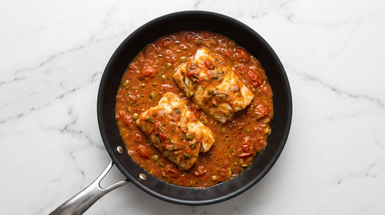 Make Sauce & Poach Cod