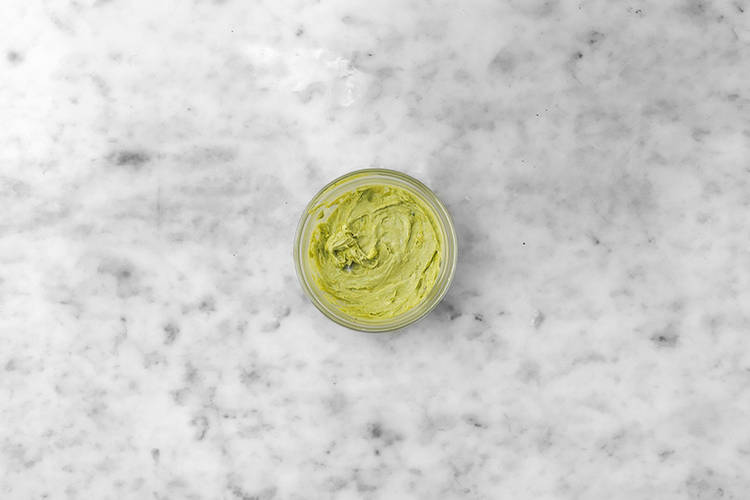 Make the crema & cook the chicken