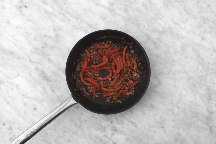Cook the veggies & bacon
